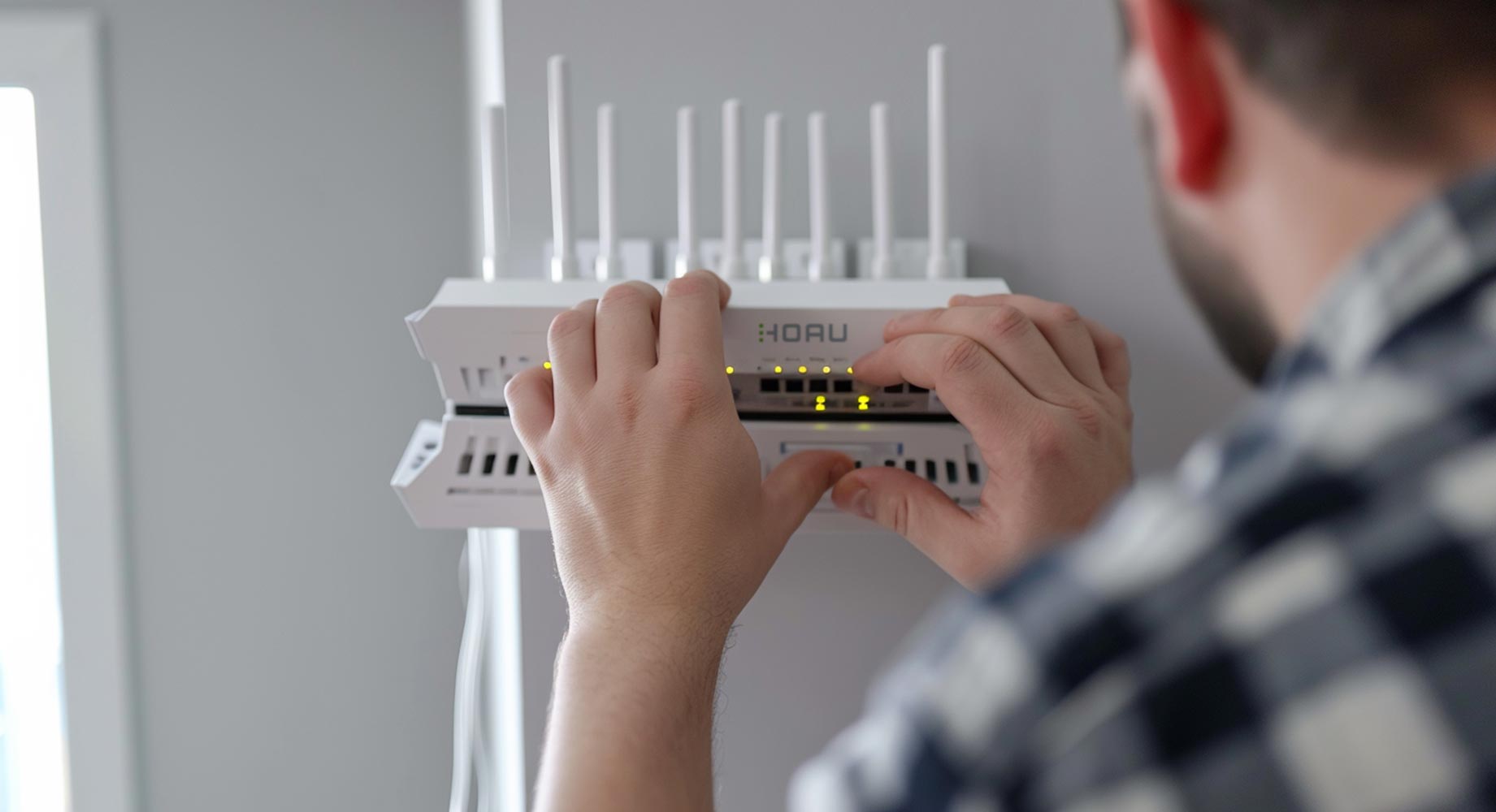 man-using-remote-control-radio-with-radio